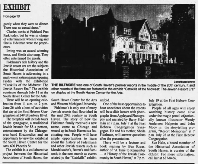 Fidelmans Resort - 2005 Retrospective Article (newer photo)